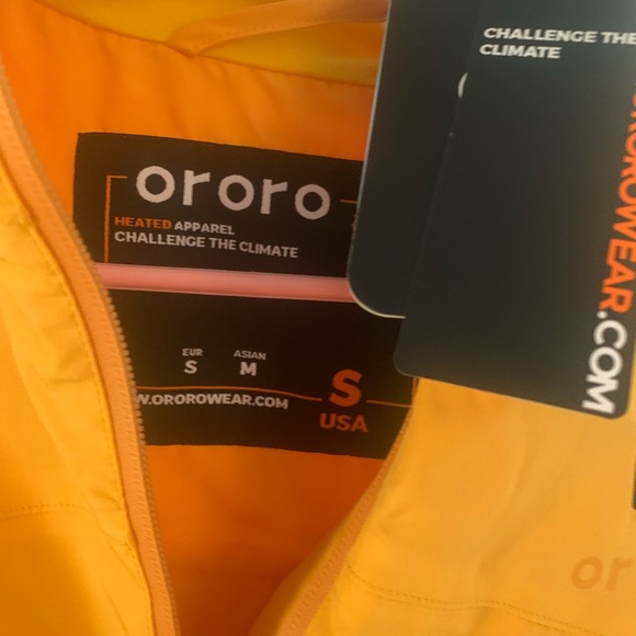 Ororo heated jacket brand new size S / yellow - Picture 4 of 9